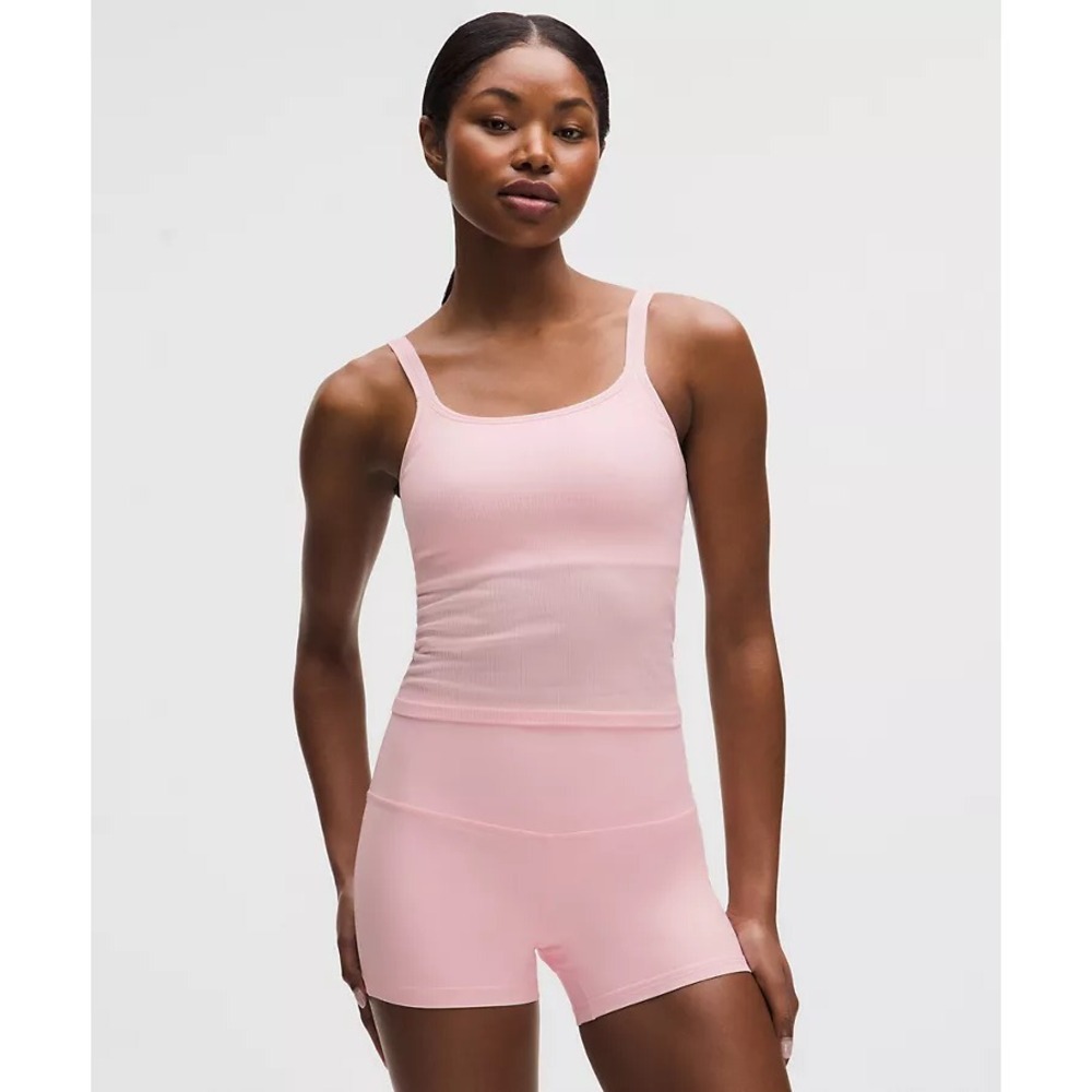 477-Lululemon-Ebb to Street Scoop-Neck Cropped Tank Top-Pink Pearl-Sold Out